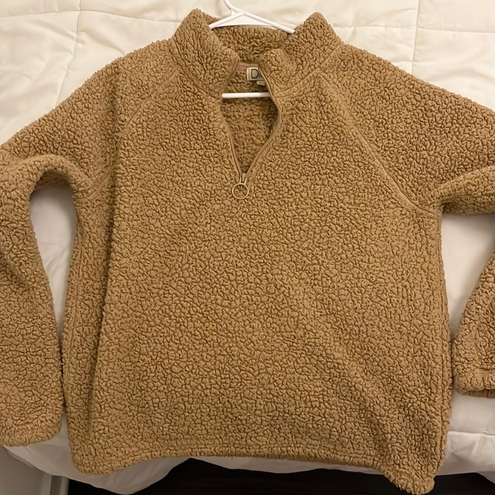 Quarter zip Teddy Sherpa sweatshirt